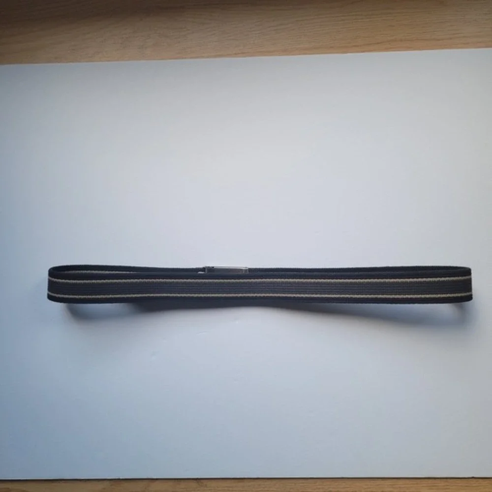 The North Face Canvas Belt Silver Buckle‎ Striped Black Tan Accessories